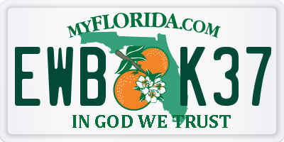 FL license plate EWBK37