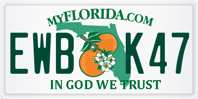 FL license plate EWBK47