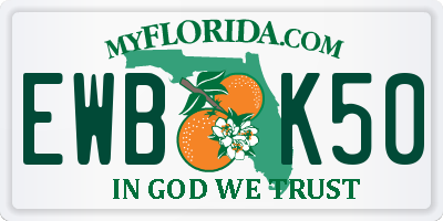 FL license plate EWBK50