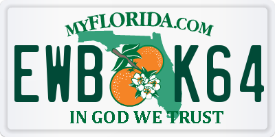 FL license plate EWBK64