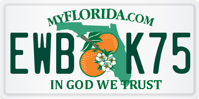 FL license plate EWBK75