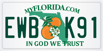 FL license plate EWBK91