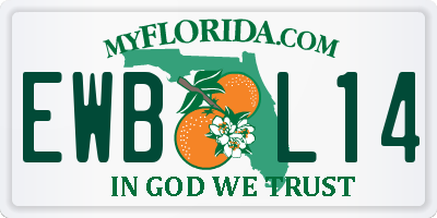 FL license plate EWBL14