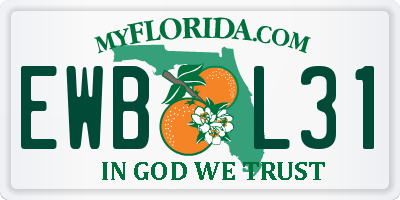 FL license plate EWBL31