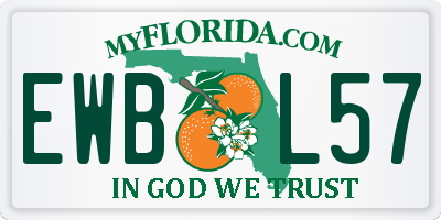 FL license plate EWBL57