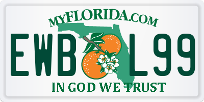 FL license plate EWBL99
