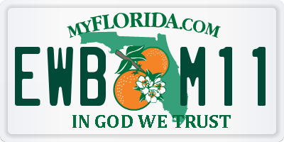 FL license plate EWBM11