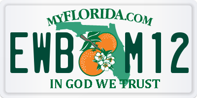 FL license plate EWBM12