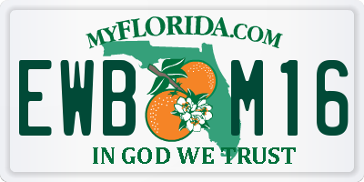 FL license plate EWBM16