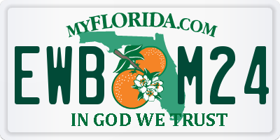 FL license plate EWBM24