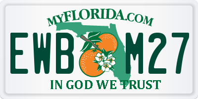 FL license plate EWBM27