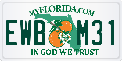 FL license plate EWBM31