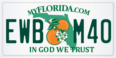 FL license plate EWBM40