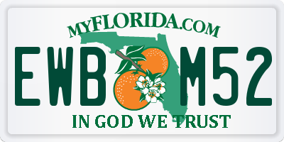 FL license plate EWBM52