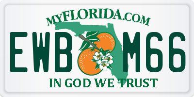 FL license plate EWBM66