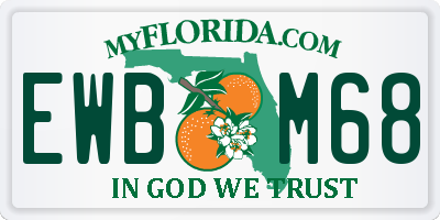 FL license plate EWBM68