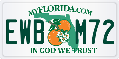 FL license plate EWBM72