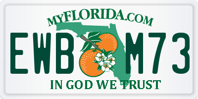 FL license plate EWBM73
