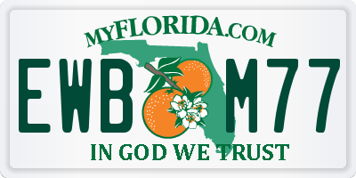 FL license plate EWBM77
