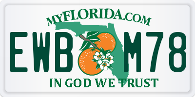FL license plate EWBM78