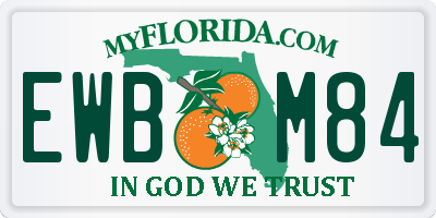 FL license plate EWBM84