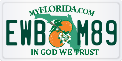 FL license plate EWBM89