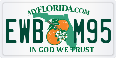 FL license plate EWBM95
