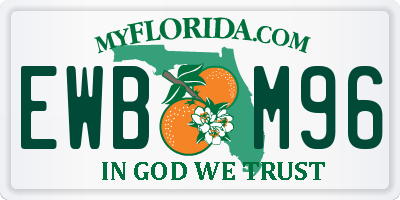 FL license plate EWBM96