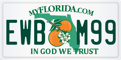 FL license plate EWBM99