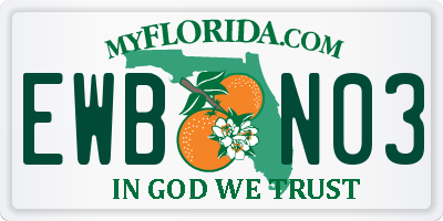 FL license plate EWBN03