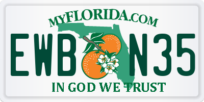 FL license plate EWBN35