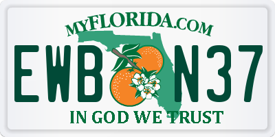 FL license plate EWBN37