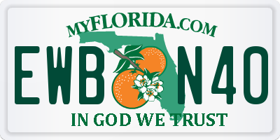 FL license plate EWBN40