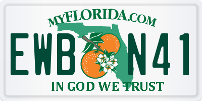 FL license plate EWBN41