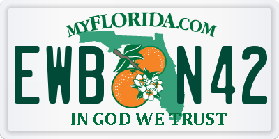 FL license plate EWBN42