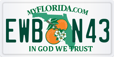FL license plate EWBN43