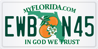 FL license plate EWBN45
