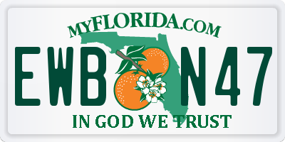FL license plate EWBN47