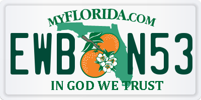 FL license plate EWBN53