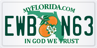 FL license plate EWBN63