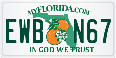 FL license plate EWBN67