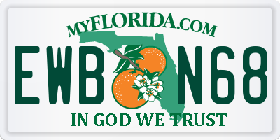 FL license plate EWBN68