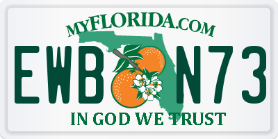 FL license plate EWBN73