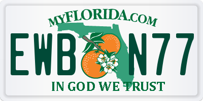 FL license plate EWBN77