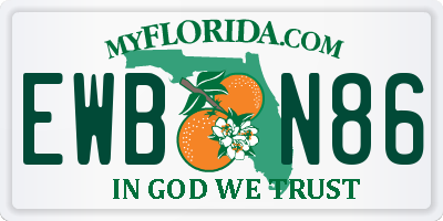 FL license plate EWBN86