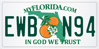 FL license plate EWBN94