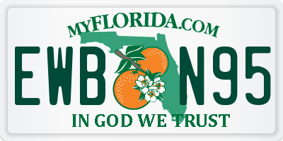 FL license plate EWBN95