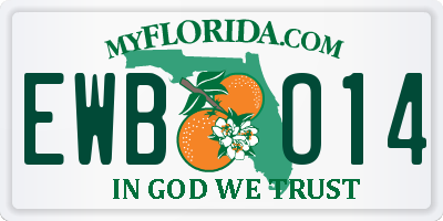 FL license plate EWBO14