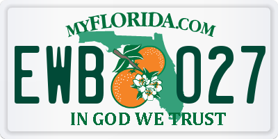 FL license plate EWBO27