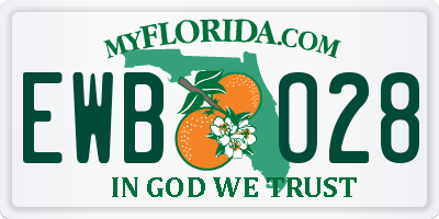FL license plate EWBO28